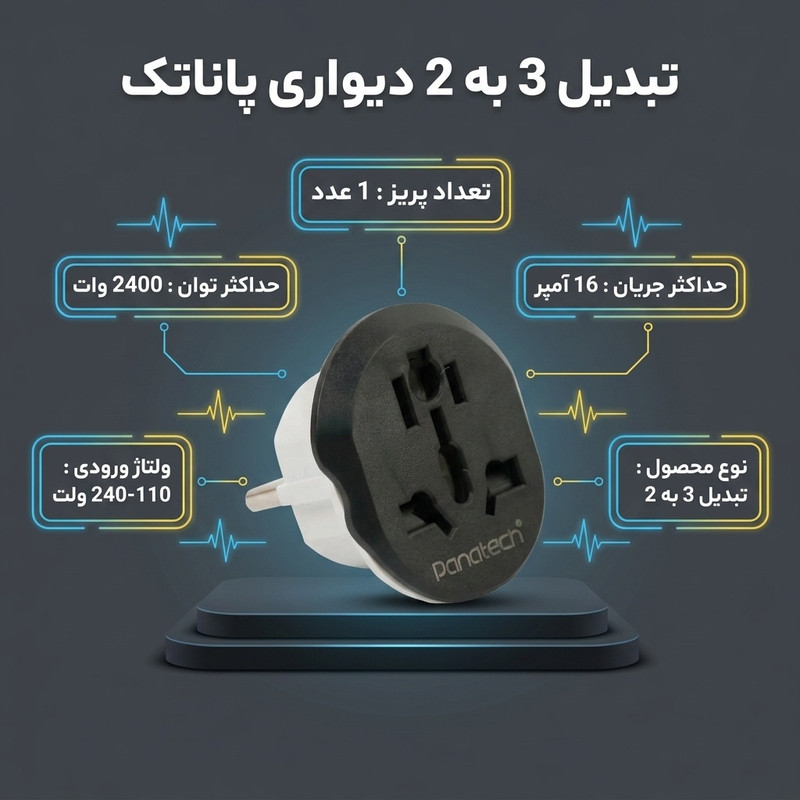 تبدیل 3 به 2 دیواری پاناتک مدل new