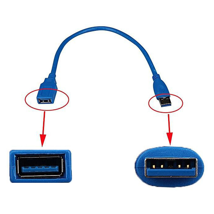 کابل افزایش طول USB 3.0 مدل AB طول 0.3 متر