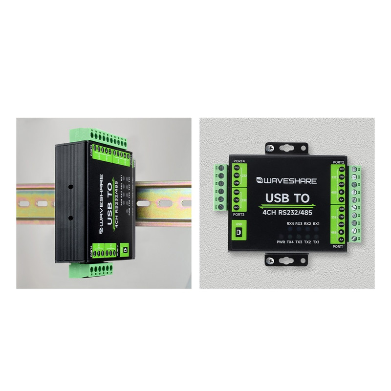 مبدل صنعتی USB به سریال ویوشیر مدل USB TO 4CH RS232/485