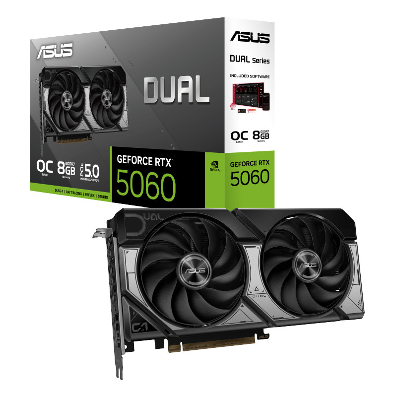 کارت گرافیک مبتنی بر NVIDIA ایسوس مدل Dual RTX 5060 OC 8GB
