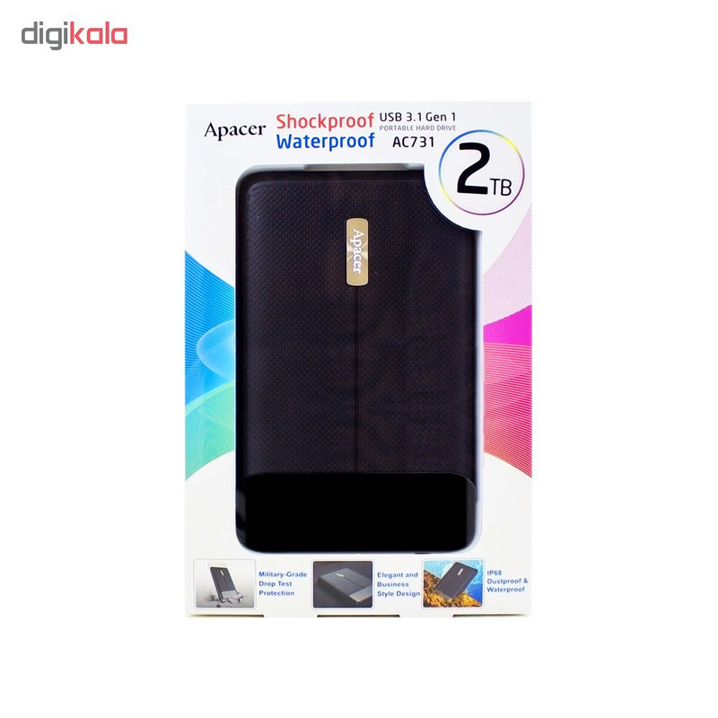هارد اکسترنال اپیسر مدل AC731 ظرفیت دو ترابایت دارای رابط USB Type-A 3.2