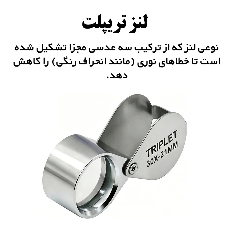 ذره بین مدل جواهر سازی کد Triplet1