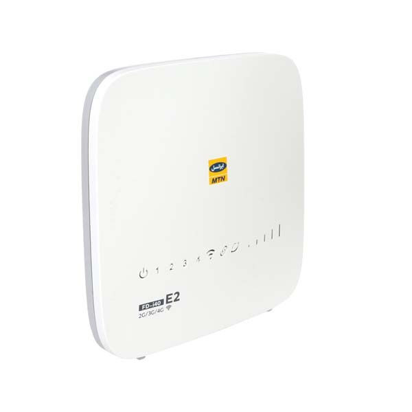 مودم 4G ایرانسل مدل FD-i40 E2 با سرعت انتقال داده تا 150 مگابیت بر ثانیه، پشتیبانی از 32 کاربر همزمان، 4 پورت LAN، کلید WPS برای اتصال سریع و امن و قابلیت اتصال بی‌سیم و باسیم به اینترنت
