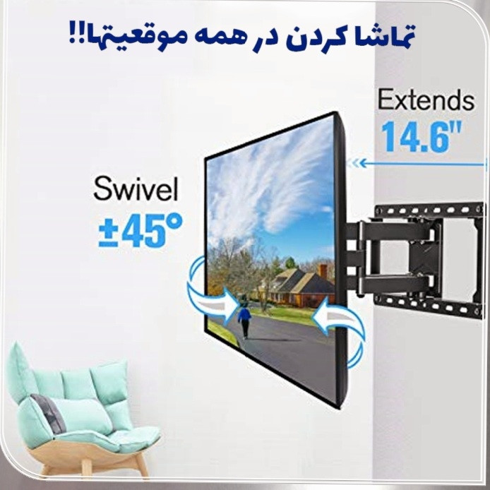پایه دیواری تلویزیون سرافراز مدل W6 مناسب برای تلویزیون های 40 تا 60 اینچ