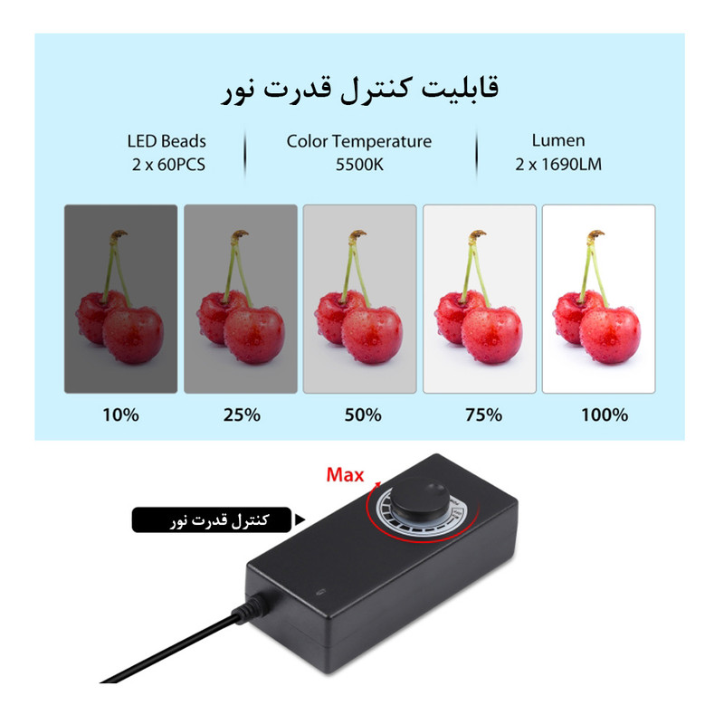 چادر عکاسی پلوز مدل Dimmable ابعاد 60x60 سانتی متر