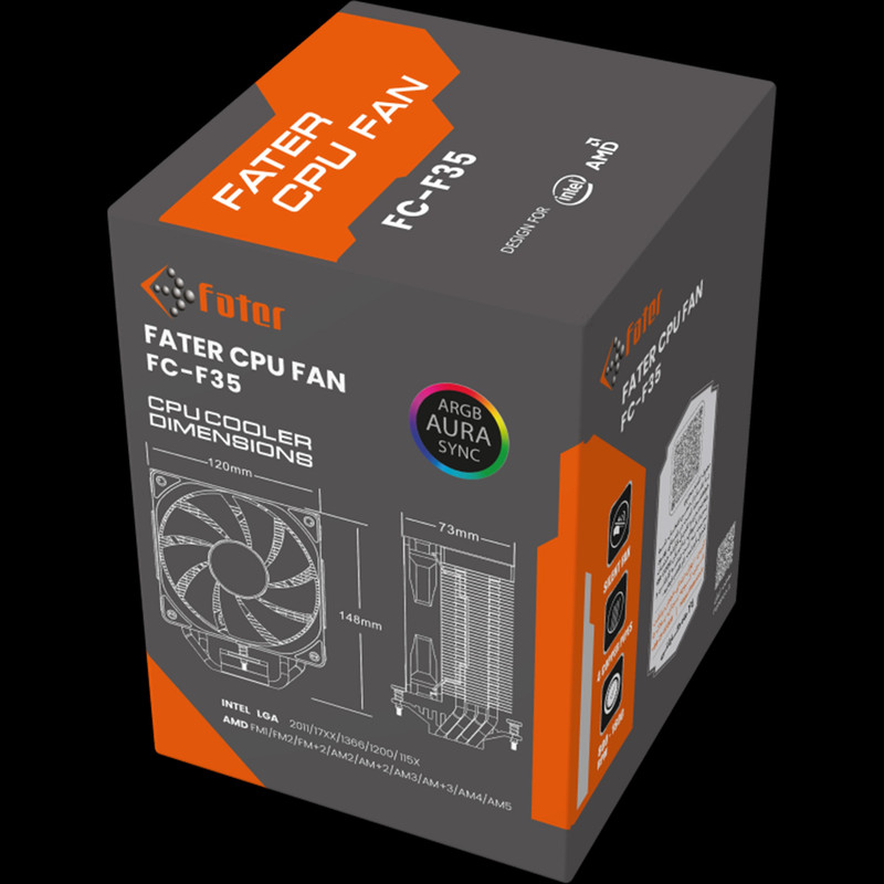 خنک کننده پردازنده فاطر مدل CPU Fan F35