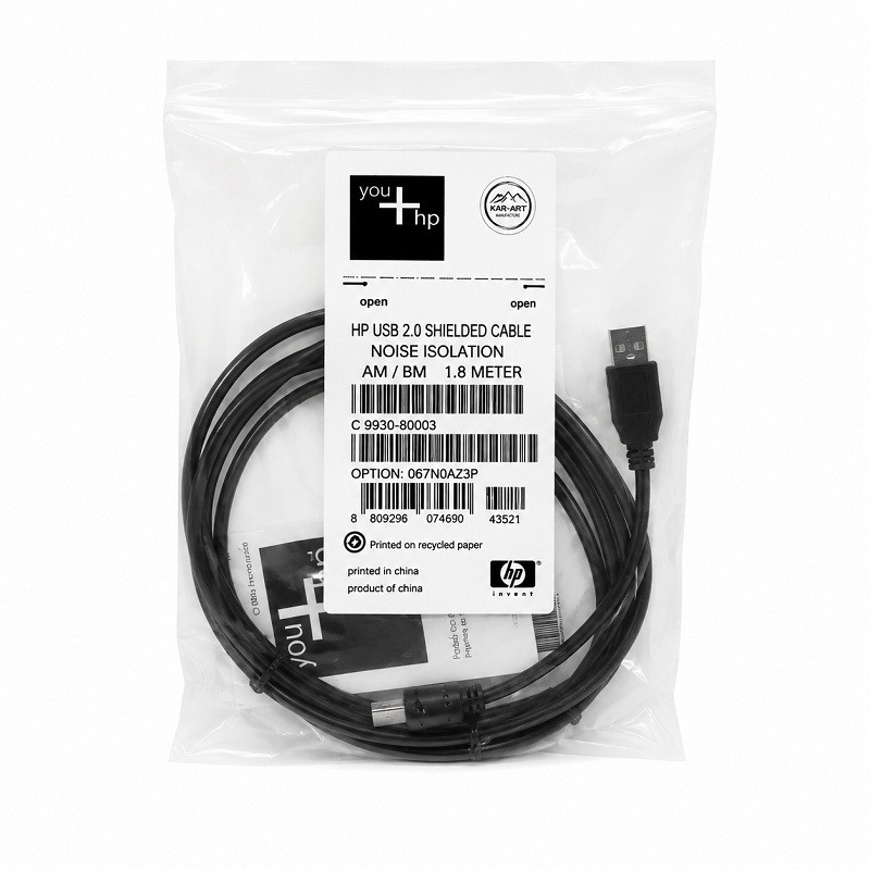 کابل رابط پرینتر اچ‌ پی مدل USB 2.0 SHIELD CABLE طول 1.8متر