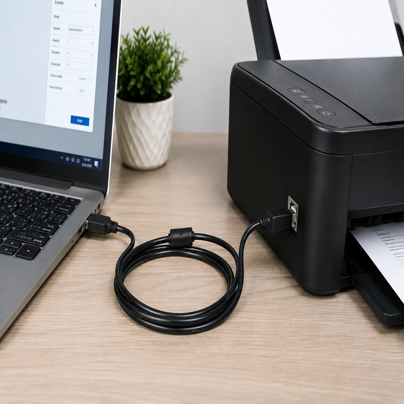 کابل رابط پرینتر اچ‌ پی مدل USB 2.0 SHIELD CABLE طول 1.8متر