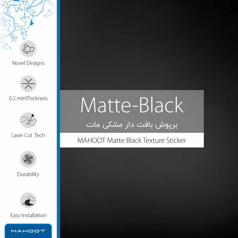برچسب پوششی ماهوت مدل Matte-Black-FullSkin مناسب برای گوشی موبایل اپل iPhone 13 Pro Max