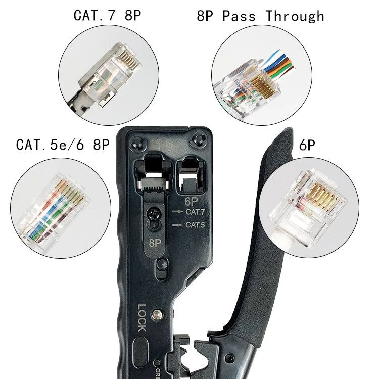 آچار سوکت زن شبکه مدل OPEN END-CAT7B
