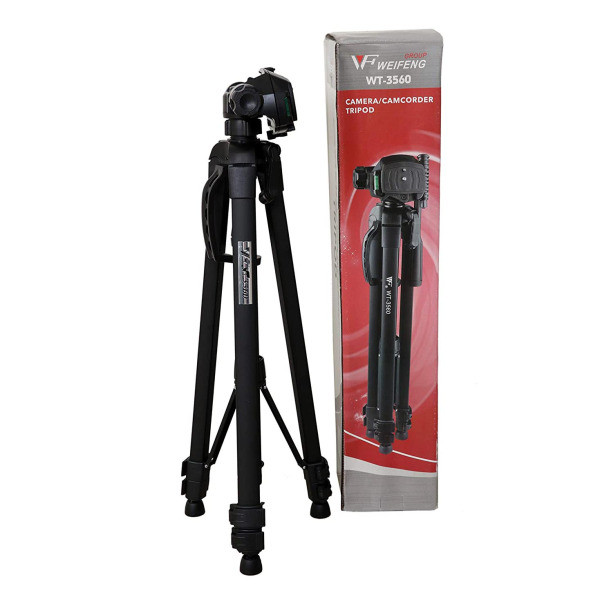 سه پایه دوربین ویفنگ مدل WT-3560 به همراه گیره نگهدارنده موبایل