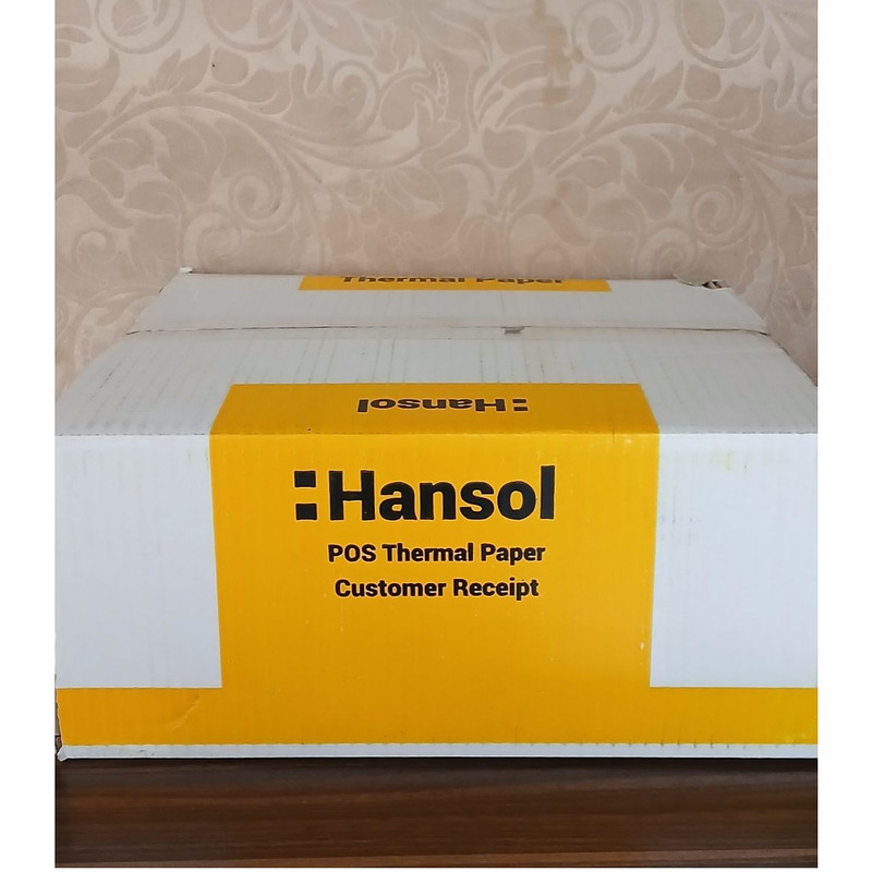 کاغذ رول کارتخوان حرارتی هانسول مدل 57mm بسته 260 عددی