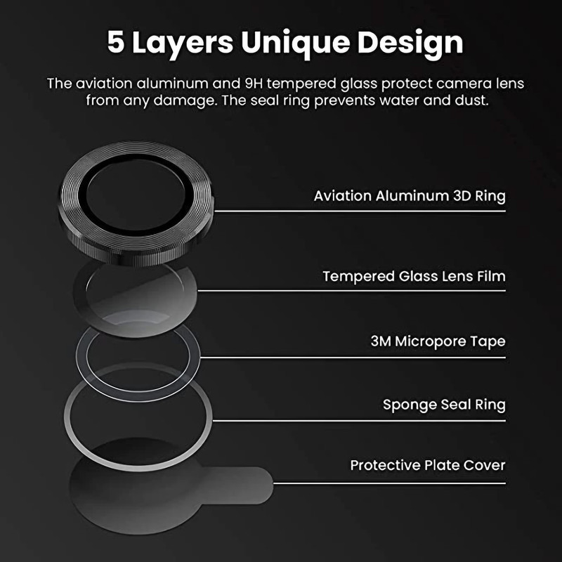 محافظ لنز دوربین لیتو مدل CD METAL مناسب برای گوشی موبایل اپل Iphone 13 Pro / 13 Pro Max