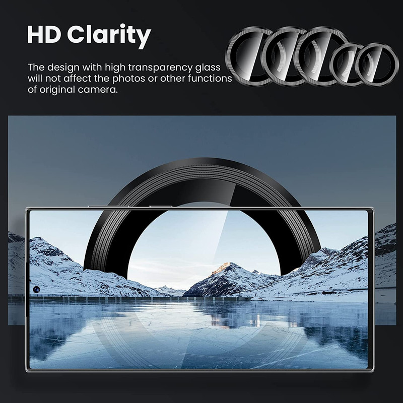 محافظ لنز دوربین بادیگارد مدل رینگی مناسب برای گوشی موبایل سامسونگ Galaxy S24 Ultra