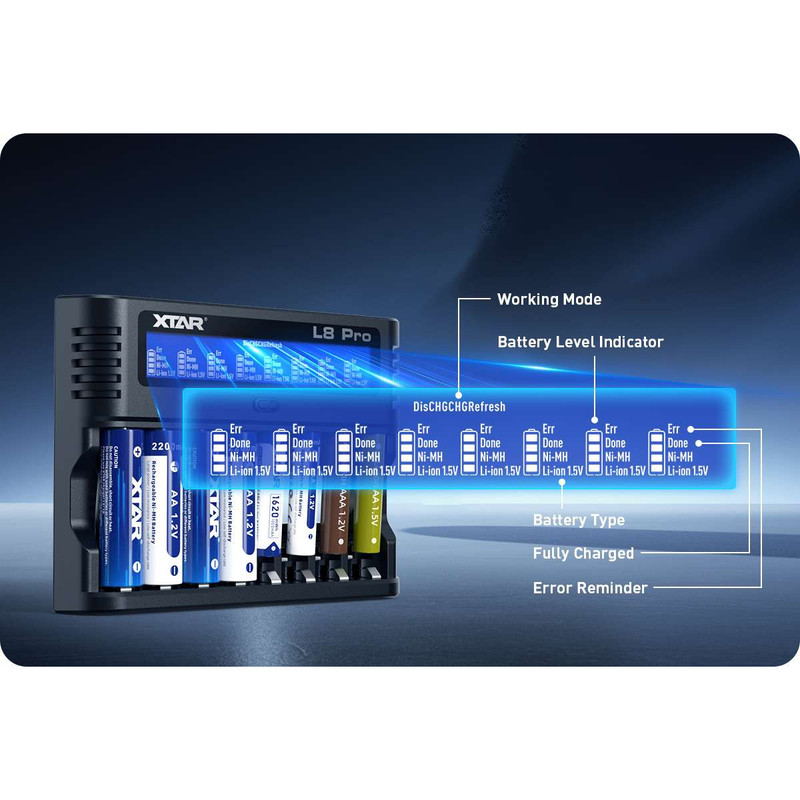 شارژر باتری قلم و نیم قلمی اکستار مدل L8 PRO