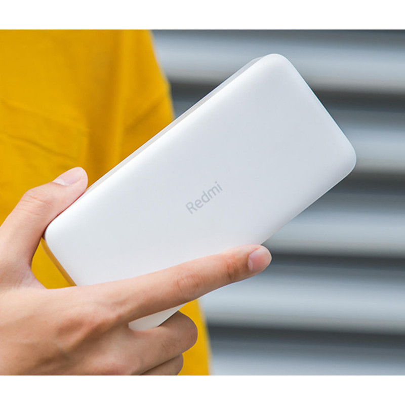 پاوربانک 18 وات شیائومی مدل Redmi ظرفیت 20000 میلی‌آمپرساعت