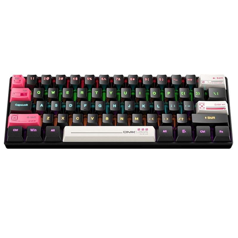 کیبورد گیمینگ اونیکوما مدل G55 RGB، مکانیکال سوییچ قهوه‌ای، Tenkeyless، نورپردازی RGB