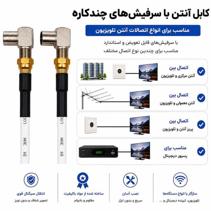 کابل آنتن مدل همه کاره
