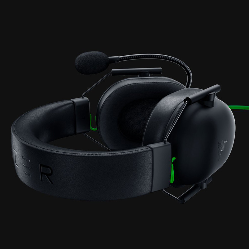 هدست گیمینگ ریزر مدل BlackShark V2 X با نویز کنسلینگ بدنه و نویز کنسلینگ میکروفون (ENC)، اتصال از طریق جک 3.5 میلی‌متری، دارای صدای فراگیر 7.1 کاناله، دارای تکنولوژی صدای 360 درجه