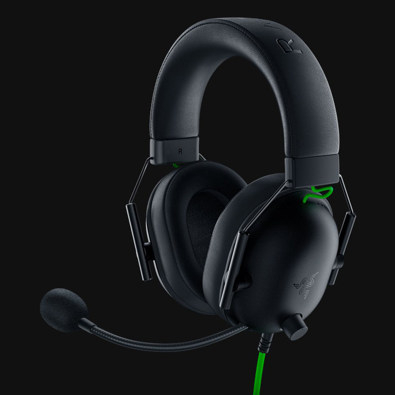 هدست گیمینگ ریزر مدل BlackShark V2 X با نویز کنسلینگ بدنه و نویز کنسلینگ میکروفون (ENC)، اتصال از طریق جک 3.5 میلی‌متری، دارای صدای فراگیر 7.1 کاناله، دارای تکنولوژی صدای 360 درجه