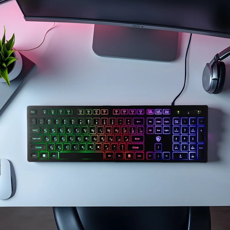 کیبورد گیمینگ بیاند مدل BGK-2010 سوئیچ ممبران، Full-Size، نورپردازی RGB