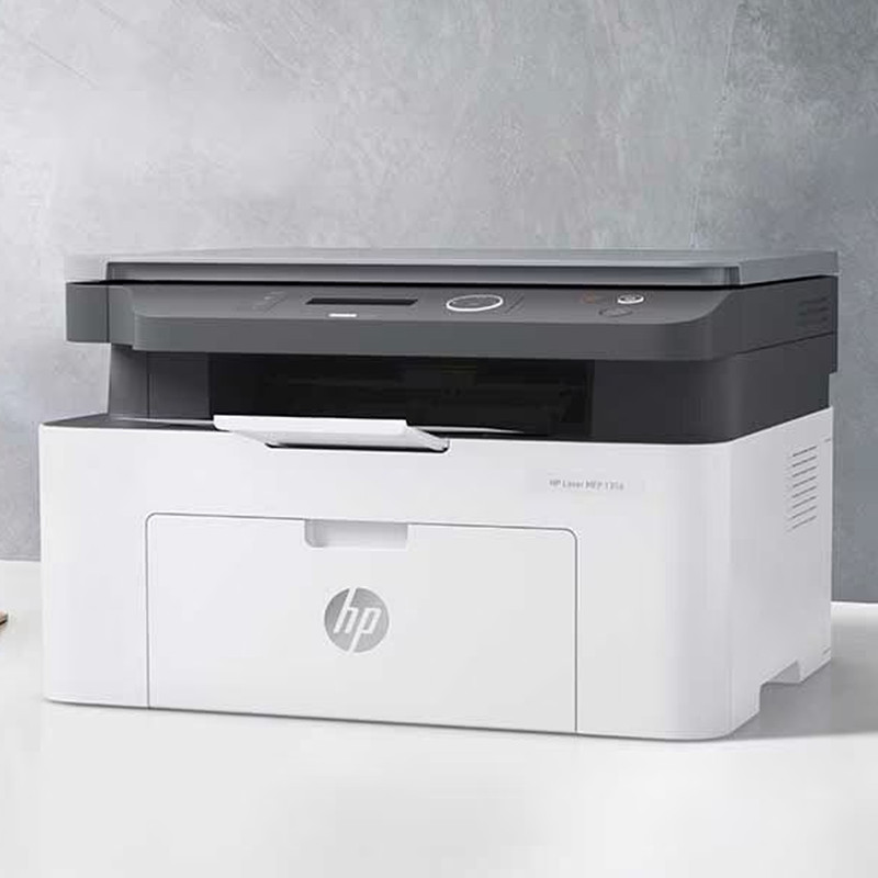 پرینتر لیزری 3 کاره اچ‌پی مدل Laser MFP 136w با قابلیت پرینت، اسکن و کپی، مجهز به اتصال Wi-Fi و USB