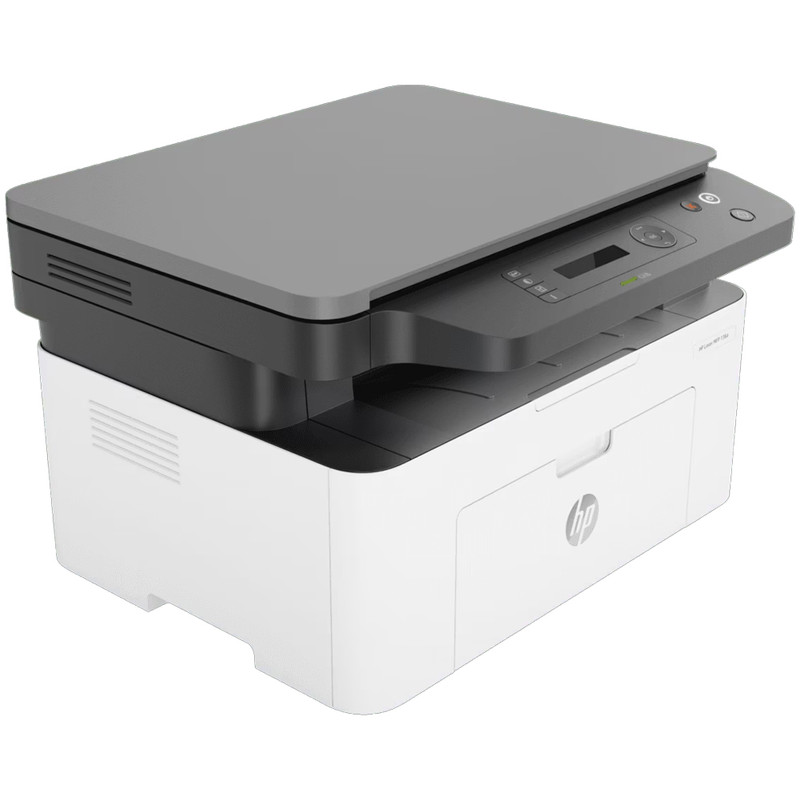 پرینتر لیزری 3 کاره اچ‌پی مدل LaserJet MFP 136a با قابلیت پرینت، اسکن و کپی، اتصال USB و نمایشگر
