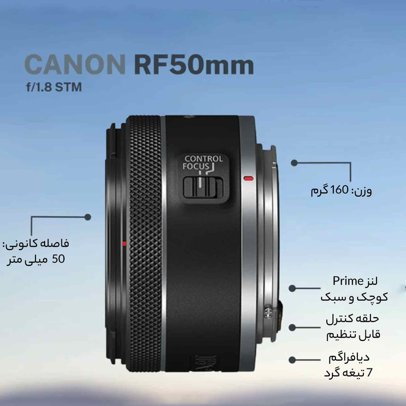 لنز کانن مدل RF 50mm f/1.8 STM