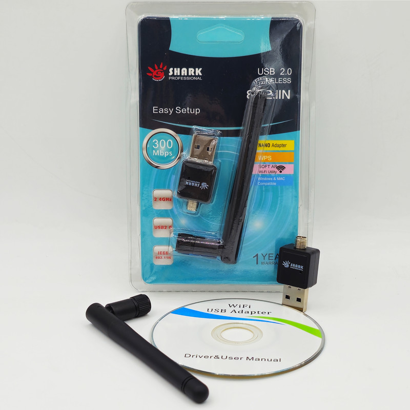 دانگل وای فای شارک مدل 802-300MBP-SHORT ANTEN کد 2024